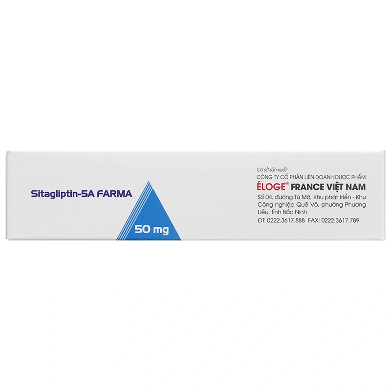 Sitagliptin - 5A Farma 50mg kiểm soát đường huyết ở bệnh đái tháo đường type 2 (3 vỉ x 10 viên) - 3